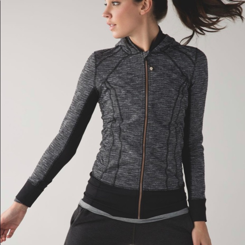 Lululemon Daily Practice Jacket Coco Pique size 8